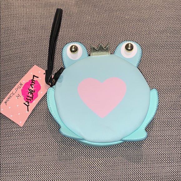 Betsey Johnson Handbags - Luv Betsey mint green frog prince coin purse